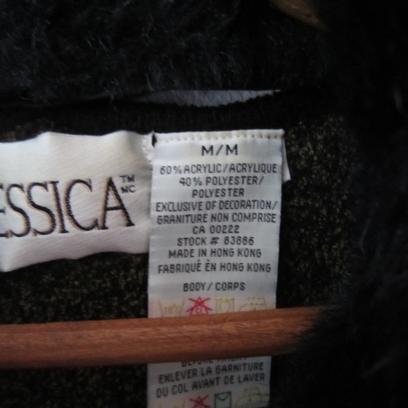 JESSICA M vintage Faux Fur Cardigan - Picture 6 of 14